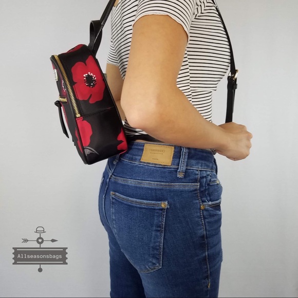 Kate Spade Mini Bradley Wilson Floral Backpack Blk - Picture 2 of 8